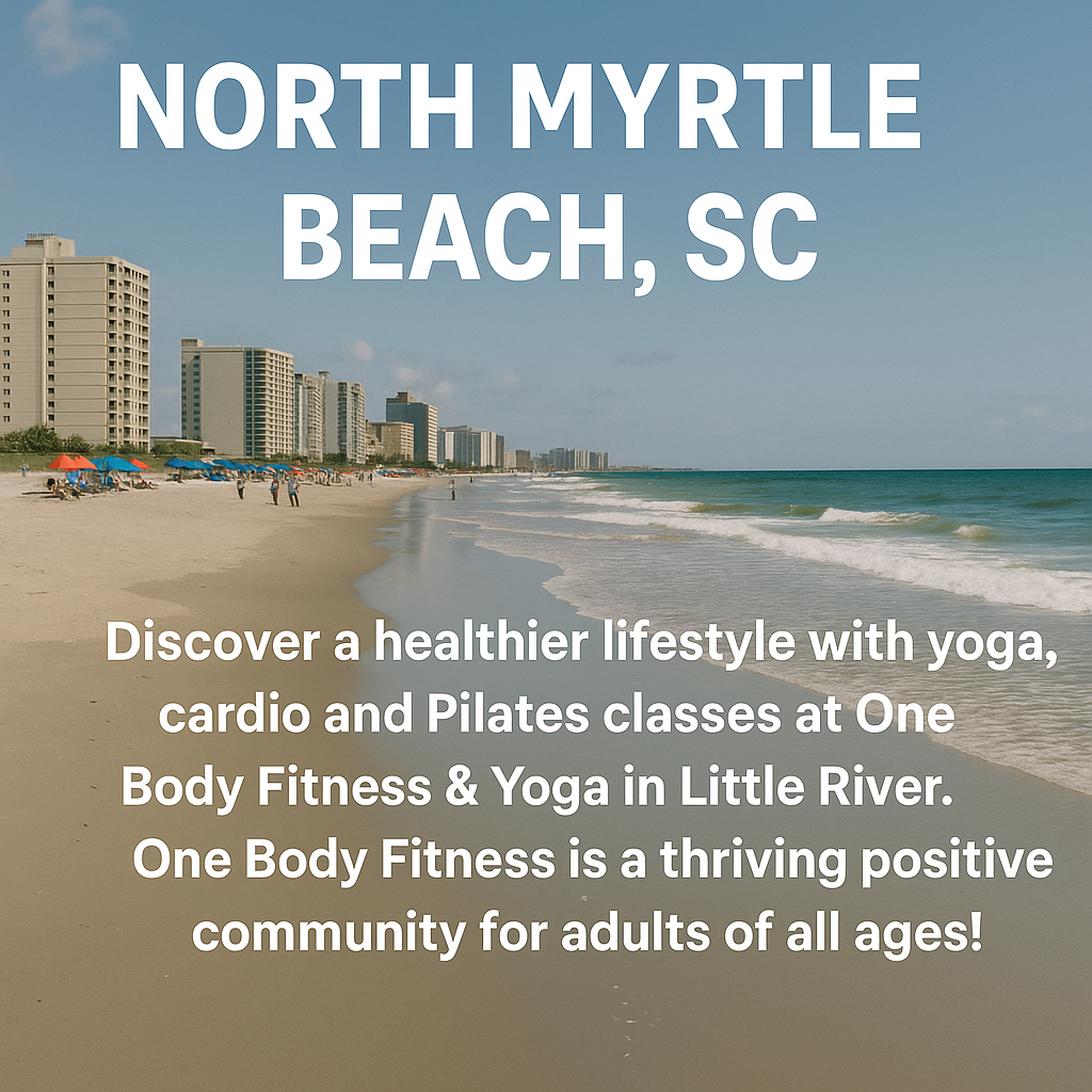 image shows beach at North Myrtle Beach, SC